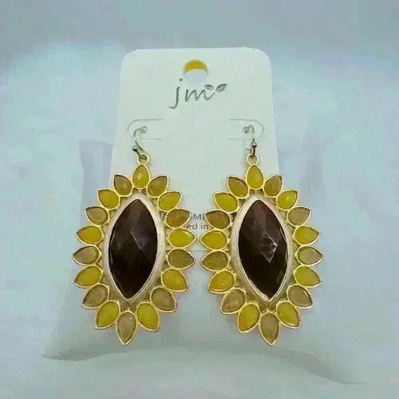 Brown statement earrings - Picture 1 of 4